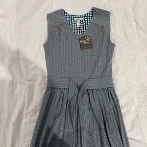 Matilda Jane Gray Pleated Sundress Sleeveless V-Neck